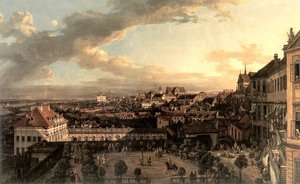 华沙看法从王宫的 作者 贝尔纳多·贝洛托（Canaletto）